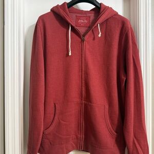 Men’s XL Vintage J Crew Red Zip-Up Hoodie